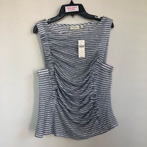 Deletta Striped Linen Tank Top